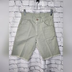 Levi's Big‎ E Vintage 1970's Boho Green Distressed Shorts